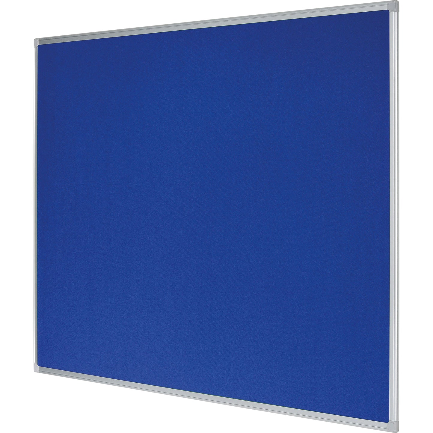 Bi-office Pinnwand 200 x 100 cm (B x H) Maße der Oberfläche: 196 x 96 cm (B x H) Filz, recycelt Material des Rahmens: Aluminium blau
