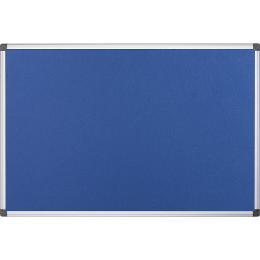 Bi-office Pinnwand Maya 150 x 120 cm (B x H) Maße der Oberfläche: 146 x 116 cm (B x H) Filz Material des Rahmens: Aluminium blau