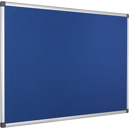 Bi-office Pinnwand Maya 150 x 120 cm (B x H) Maße der Oberfläche: 146 x 116 cm (B x H) Filz Material des Rahmens: Aluminium blau