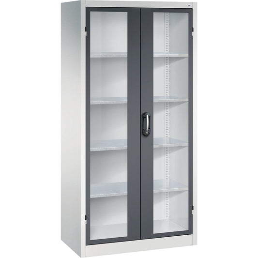 C+P Werkzeugschrank Serie 89 930 x 1.950 x 600 mm (B x H x T) Stahl, lackiert Farbe der Front: schwarzgrau Farbe des Korpus: lichtgrau