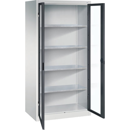 C+P Werkzeugschrank Serie 89 930 x 1.950 x 600 mm (B x H x T) Stahl, lackiert Farbe der Front: schwarzgrau Farbe des Korpus: lichtgrau