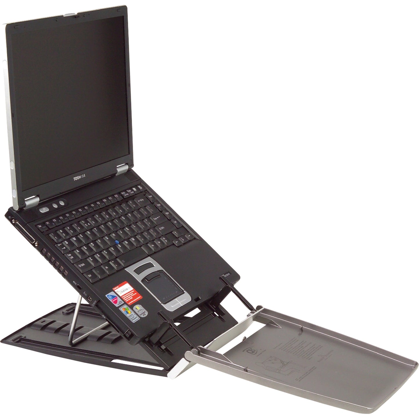 BakkerElkhuizen Notebookständer Ergo-Q 330 höhenverstellbar ABS Kunststoff silber/schwarz