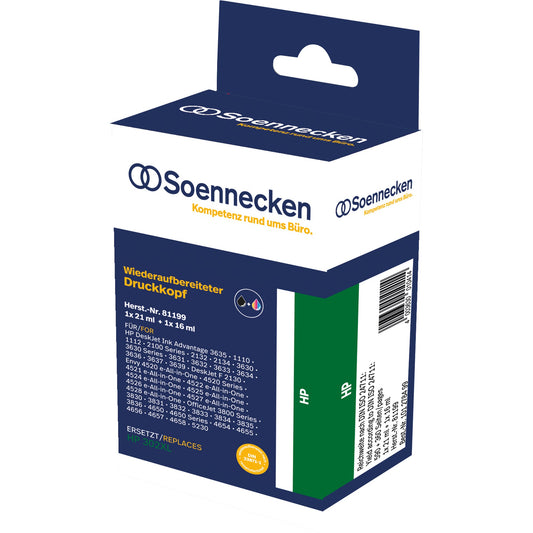 Soennecken Tintenpatrone kein Originalzubehör Kompatibel mit: HP 302XL 81199 ca. 330 Seiten schwarz, ca. 330 Seiten farbig schwarz, mehrfarbig 2 St./Pack.