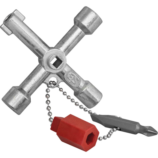 Schuebo Hauptschlüssel Schaltschränke 72mm Zink-Druckguss silber