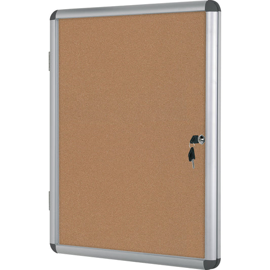 Bi-office Schaukasten Enclore Innenbereich 50 x 67,4 x 3,5 cm (B x H x T) 4 x DIN A4 mit Schloss Aluminium alu