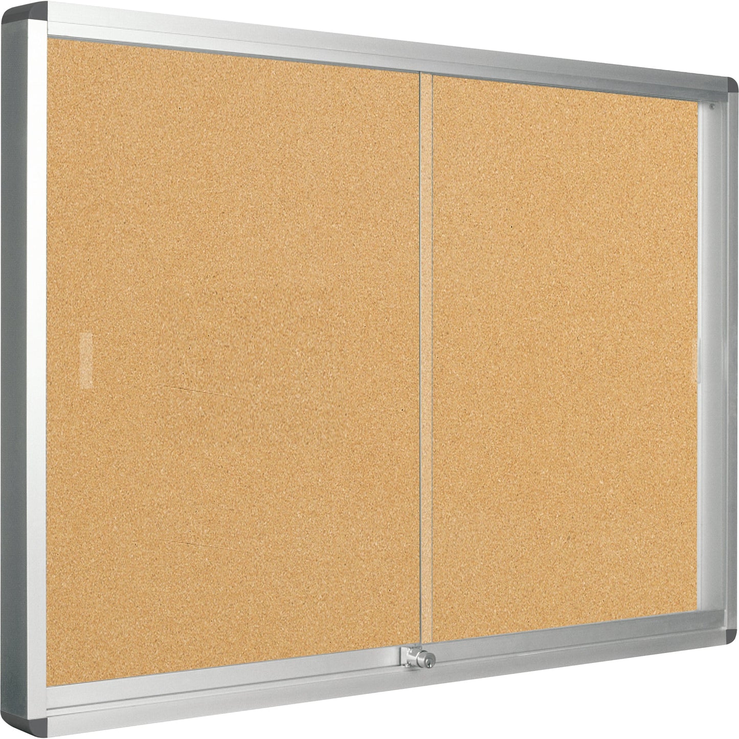 Bi-office Schaukasten Exhibit Innenbereich 92,6 x 96,7 x 7,5 cm (B xH x T) 12 x DIN A4 mit Schloss Aluminium alu
