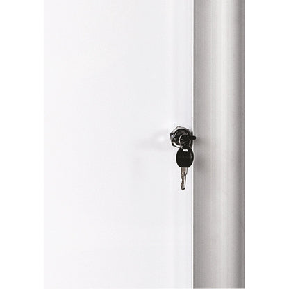 Bi-office Schaukasten Außenbereich 81,6 x 68,8 x 5,7 cm (B x H x T) 6 x DIN A4 mit Schloss Aluminium silber