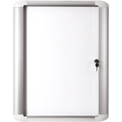 Bi-office Schaukasten Außenbereich 81,6 x 68,8 x 5,7 cm (B x H x T) 6 x DIN A4 mit Schloss Aluminium silber