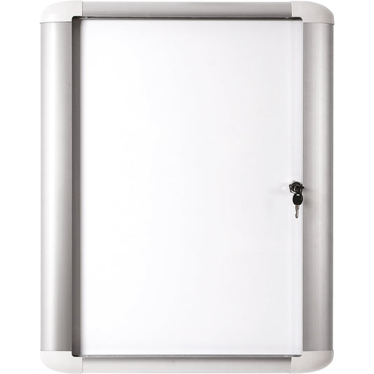Bi-office Schaukasten Außenbereich 81,6 x 68,8 x 5,7 cm (B x H x T) 6 x DIN A4 mit Schloss Aluminium silber