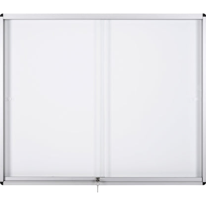 Bi-office Schaukasten Exhibit Innenbereich 132,4 x 96,7 x 5,4 cm (B x H x T) 18 x DIN A4 mit Schloss Aluminium alu