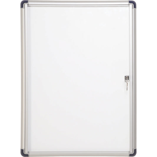 Bi-office Schaukasten Enclore Budget Innenbereich 35,7 x 49 x 3,5 cm (B x H x T) 2 x DIN A4 mit Schloss Aluminium alu