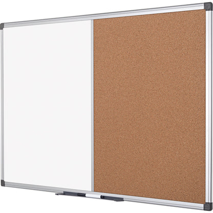 Bi-office Multifunktionstafel Maya 90 x 60 cm (B x H) Stahl Material der Pinnfläche: Kork weiß, braun
