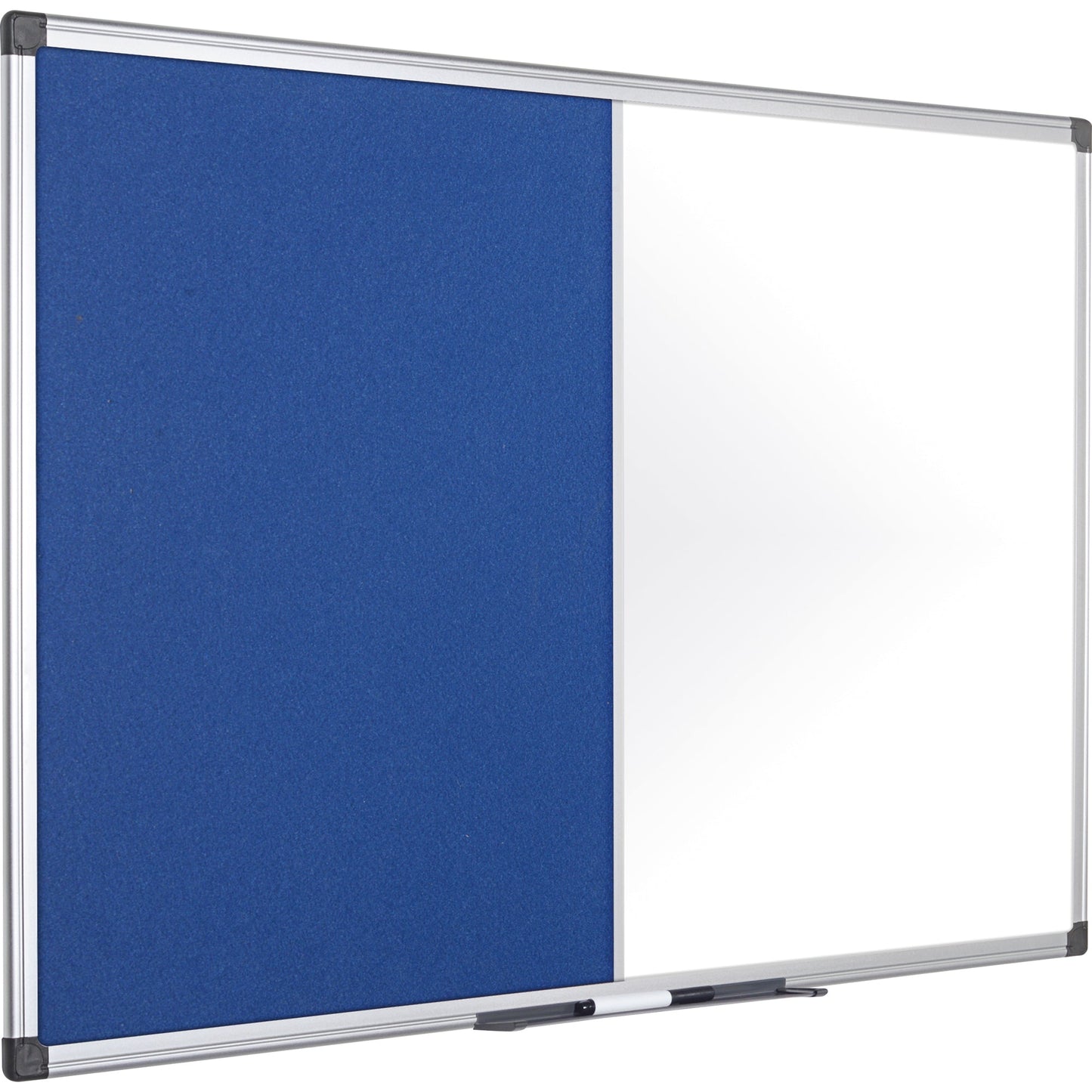 Bi-office Multifunktionstafel Maya 150 x 120 cm (B x H) Stahl Material der Pinnfläche: Filz blau, weiß