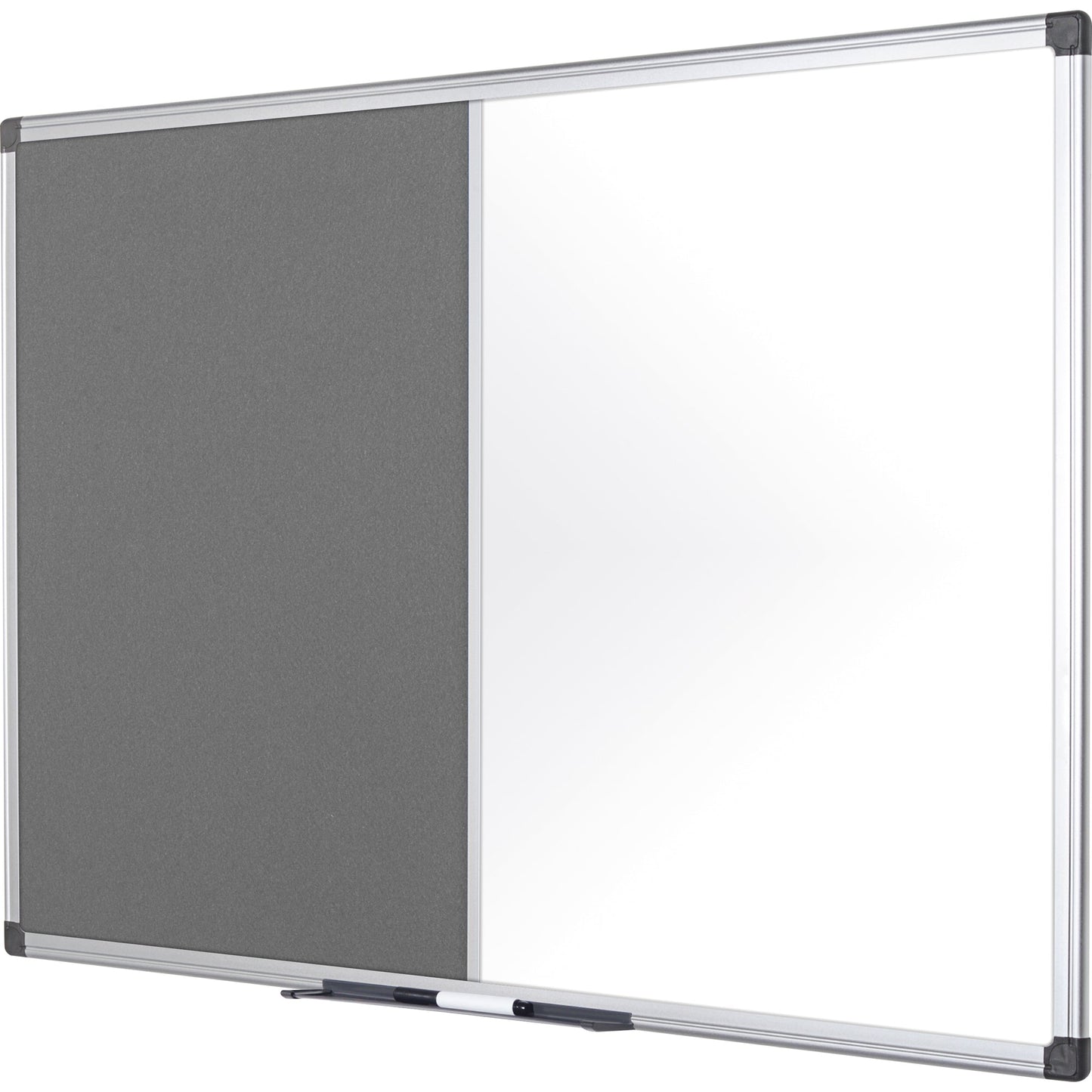 Bi-office Multifunktionstafel Maya 150 x 120 cm (B x H) Stahl Material der Pinnfläche: Filz grau, weiß
