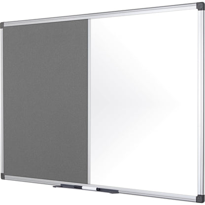 Bi-office Multifunktionstafel Maya 150 x 120 cm (B x H) Stahl Material der Pinnfläche: Filz grau, weiß