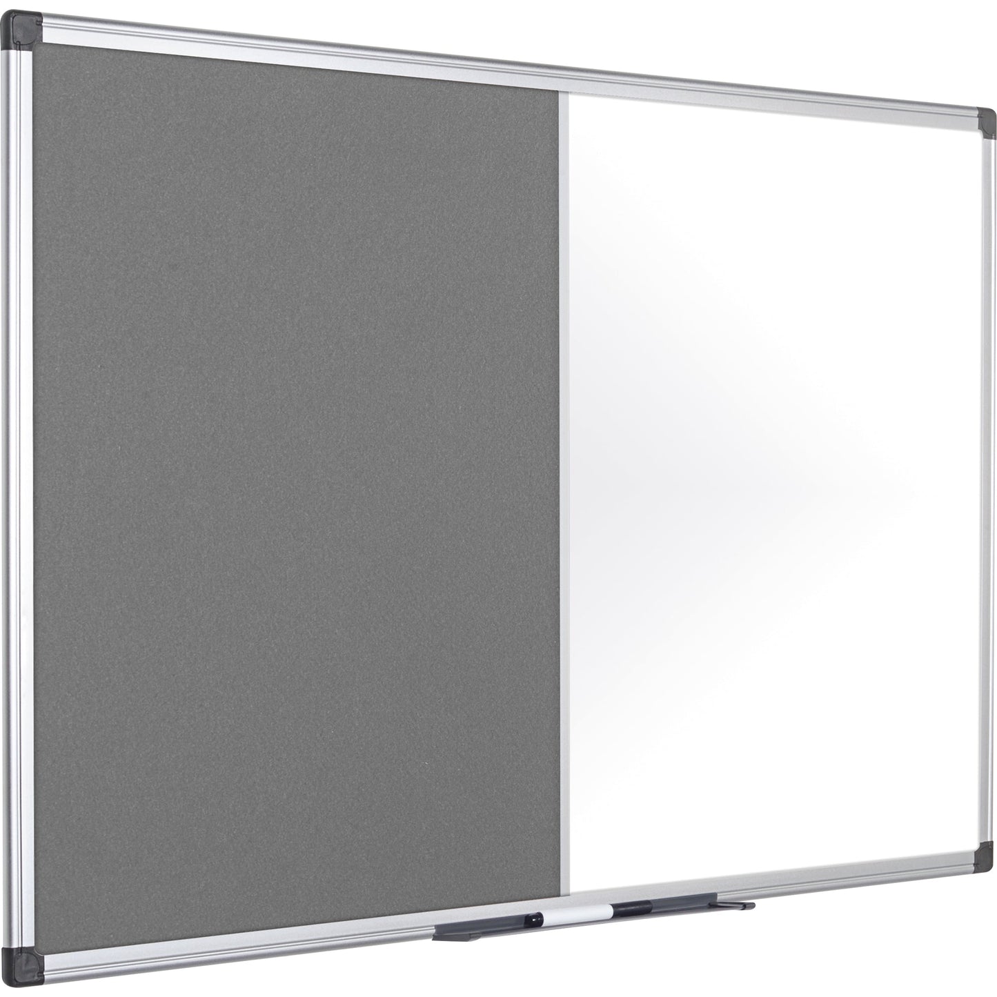 Bi-office Multifunktionstafel Maya 150 x 120 cm (B x H) Stahl Material der Pinnfläche: Filz grau, weiß
