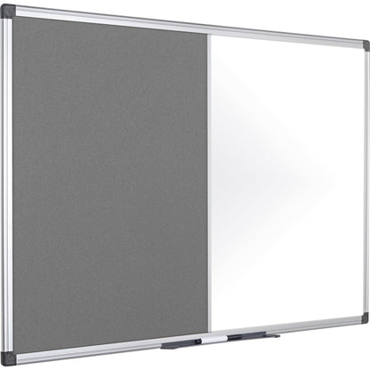 Bi-office Multifunktionstafel Maya 150 x 120 cm (B x H) Stahl Material der Pinnfläche: Filz grau, weiß