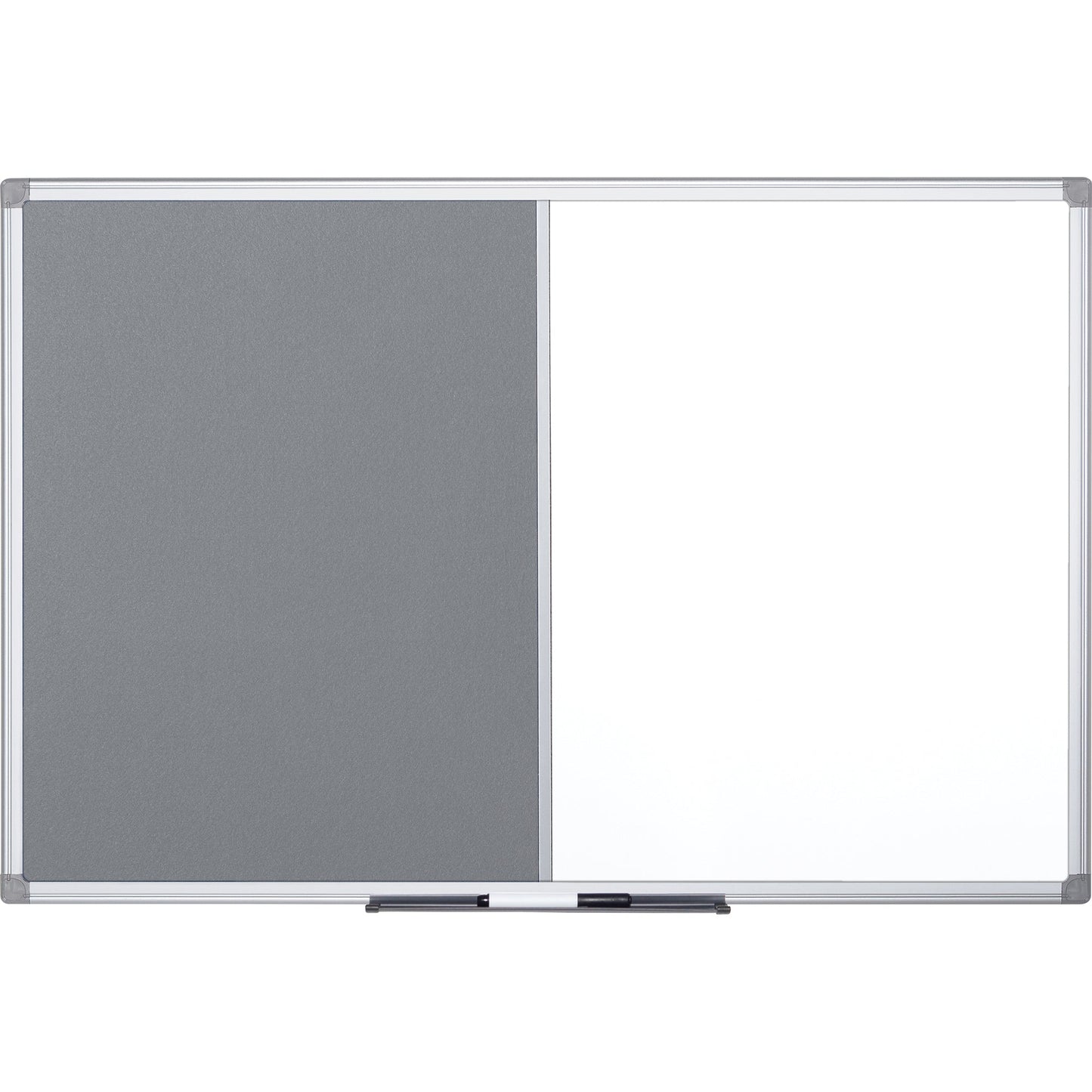 Bi-office Multifunktionstafel Maya 150 x 120 cm (B x H) Stahl Material der Pinnfläche: Filz grau, weiß