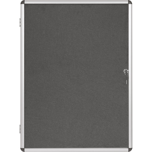 Bi-office Schaukasten Enclore Innenbereich 94 x 128,8 x 3,5 cm (B x H x T) 16 x DIN A4 mit Schloss Aluminium alu