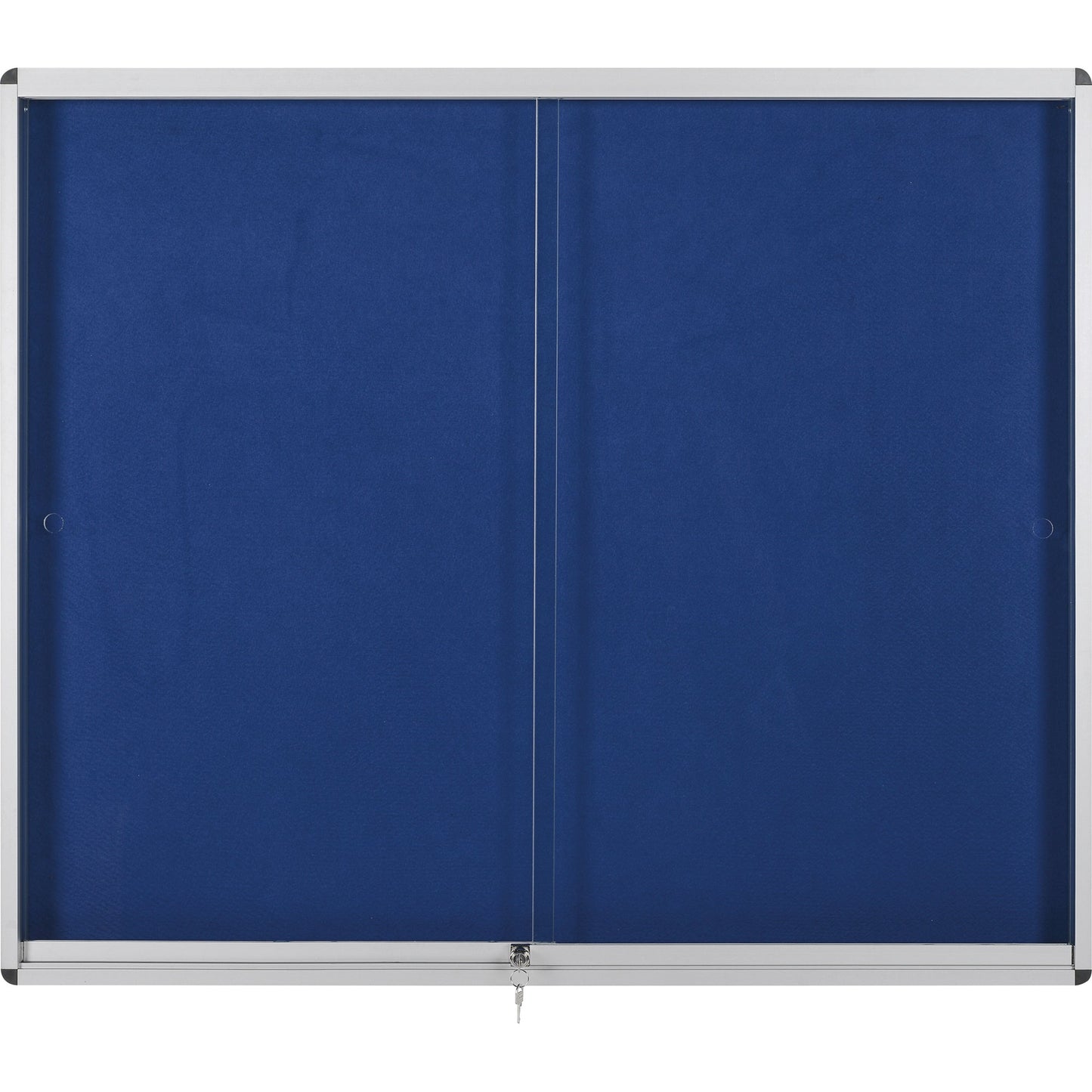 Bi-office Schaukasten Exhibit Innenbereich 92,6 x 96,7 x 7,5 cm (B x H x T) 12 x DIN A4 mit Schloss Aluminium alu