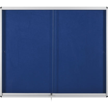 Bi-office Schaukasten Exhibit Innenbereich 92,6 x 96,7 x 7,5 cm (B x H x T) 12 x DIN A4 mit Schloss Aluminium alu