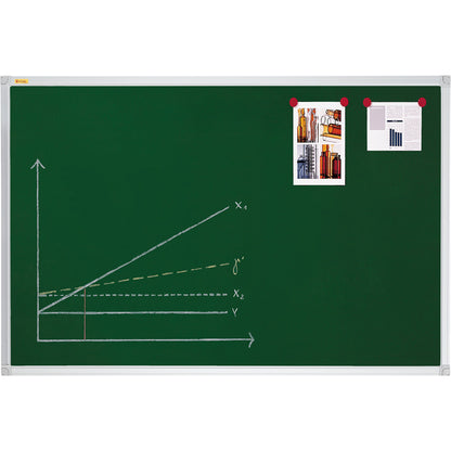 FRANKEN Kreidetafel X-tra!Line Tafel magnethaftend Aluminium dunkelgrün lackiert