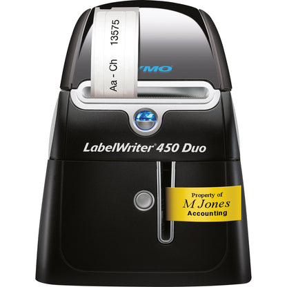 DYMO® Etikettendrucker LabelWriterT 450 Duo 71 Etik./Min. USB 2.0 inkl. 20 Starter Etiketten (89 x 36 mm), D1-Schriftband (24 mm x 3 m, schwarz auf weiß), Adapter, Netzkabel, USB-Kabel, Kurzanleitung