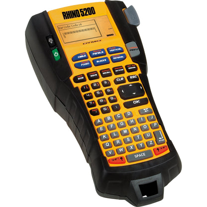 DYMO® Beschriftungsgerät RhinoT 5200 6 Schriftgrößen 5 Druckzeilen inkl. 2 Vinylbänder (12 und 19 mm, schwarz auf weiß), Akku Li-Ion, Netzteil, Kurzanleitung