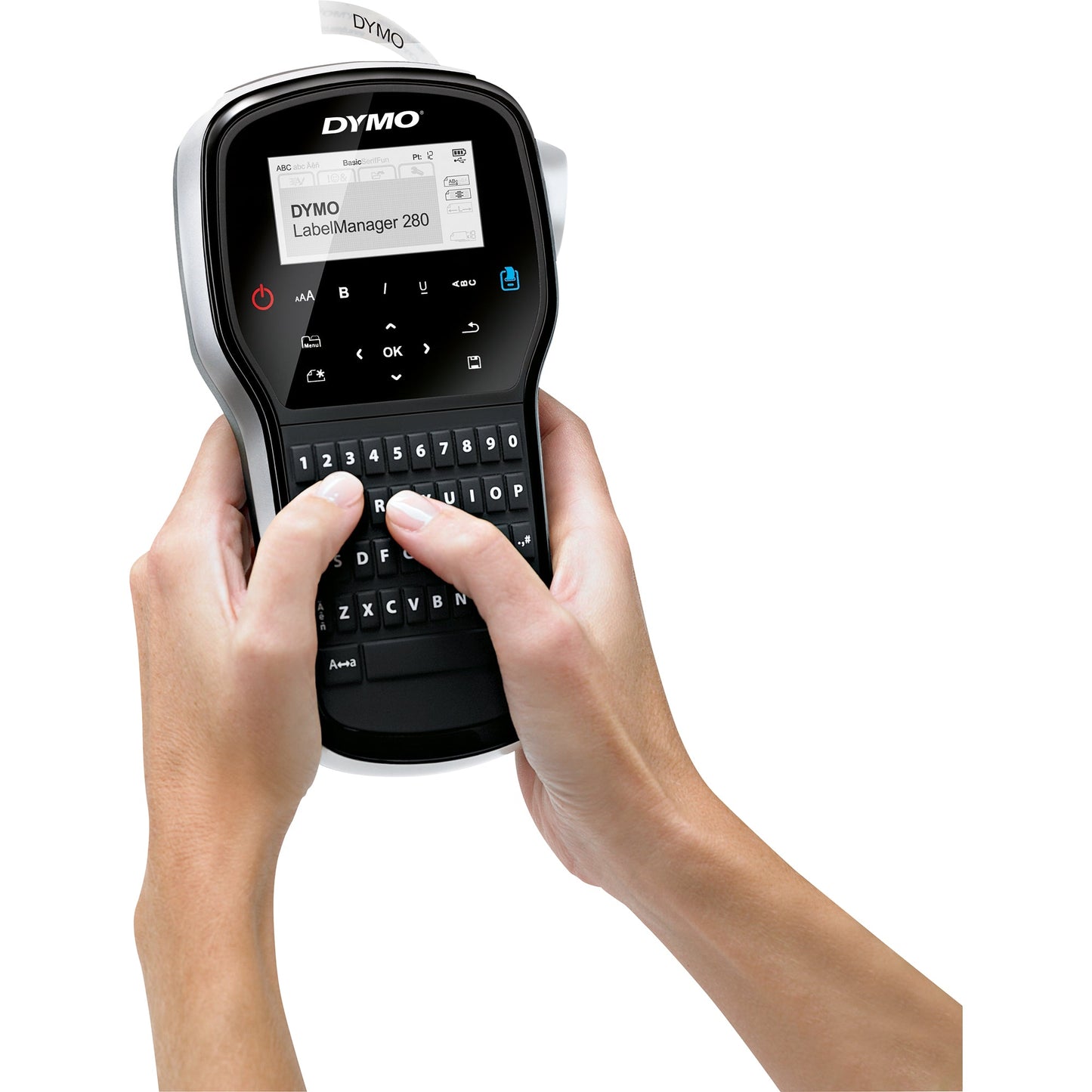 DYMO® Beschriftungsgerät LabelManagerT 280 2 Display-Zeilen 6 Schriftgrößen 2 Druckzeilen