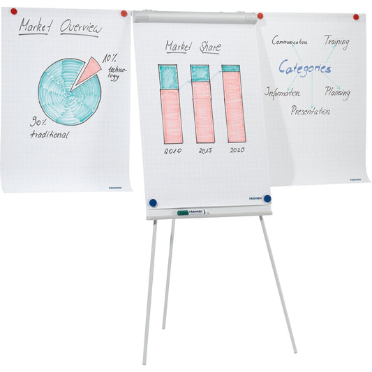 FRANKEN Flipchart ECO Standard 68 x 105 cm (B x H) 190cm Metall weiß