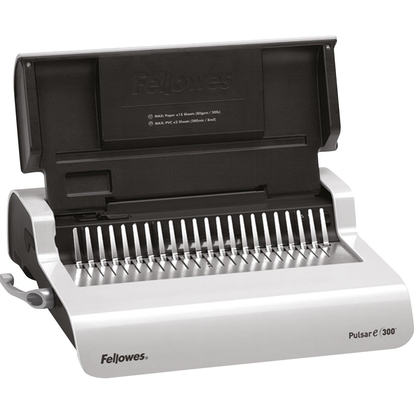 Fellowes® Plastikbindegerät Pulsar-E 43,2 x 13 x 38,8 cm (B x H x T) DIN A4 38mm weiß/silber