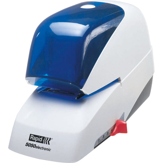 Rapid Elektroheftgerät 5050e fest 50 Bl. (80 g/m²) 5050 Kunststoff/Metall weiß/blau