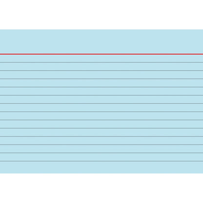BRUNNEN Karteikarte DIN A6 quer liniert blau 100 St./Pack.