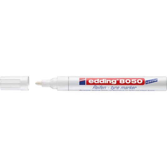 edding Reifenmarker 8050 2-4mm weiß Rundspitze