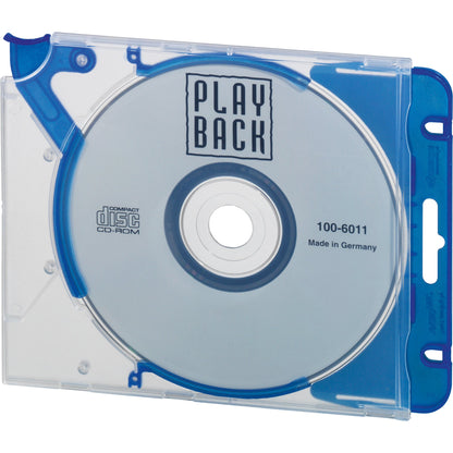 DURABLE CD/DVD Hülle QUICKFLIP® COMPLETE 14,2 x 12,5 x 5,2 cm (B x H x T) Polypropylen transparent/blau 5 St./Pack.