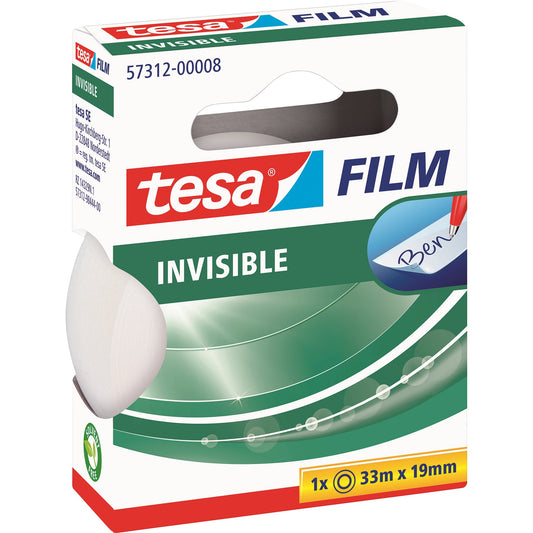 tesa® Klebefilm tesafilm® invisible 19 mm x 33 m (B x L) einseitig klebend ohne Lösungsmittel Polypropylen matt-unsichtbar