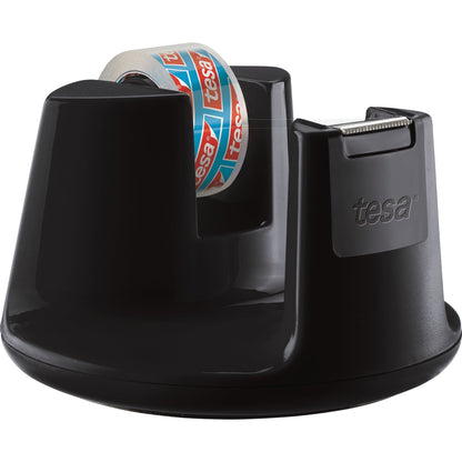 tesa® Tischabroller Easy Cut® Compact 19 mm x 33 m (B x L) inkl. 1 Rolle tesafilm® kristall-klar 15 mm x 10 m (B x L) ohne Lösungsmittel schwarz