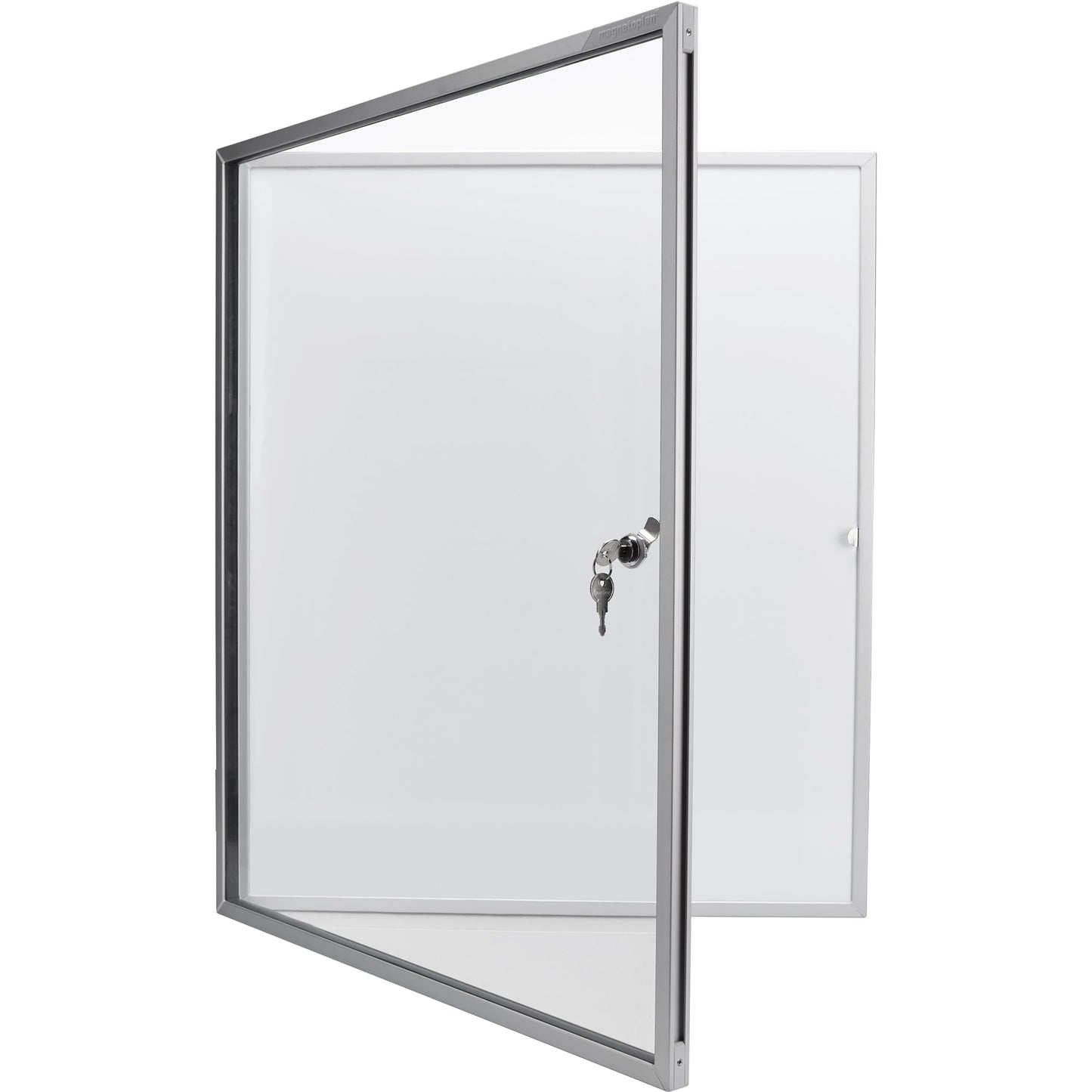 magnetoplan® Schaukasten SP Innenbereich 61 x 73 x 4 cm (B x H x T) 4 x DIN A4 mit Schloss Aluminium, eloxiert alu