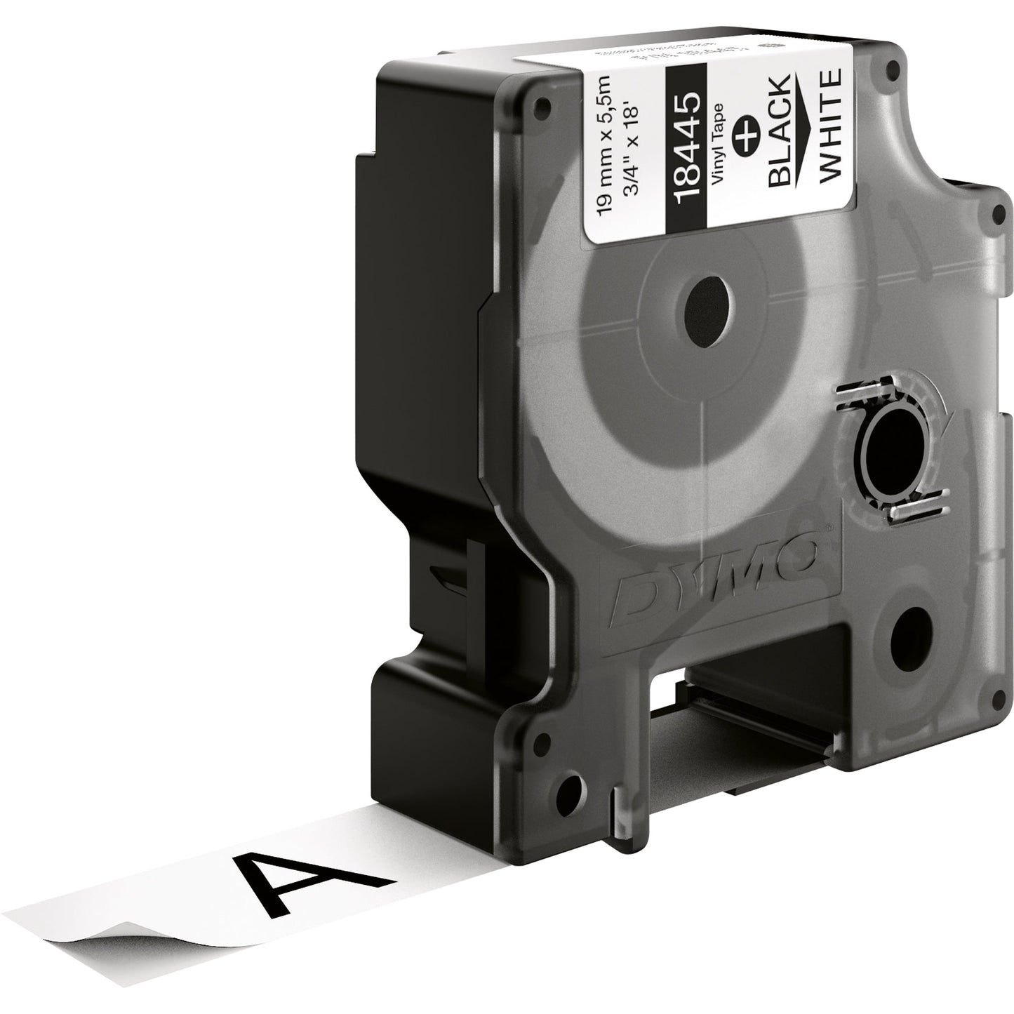 DYMO® Schriftbandkassette 19 mm x 5,5 m (B x L) weiß schwarz