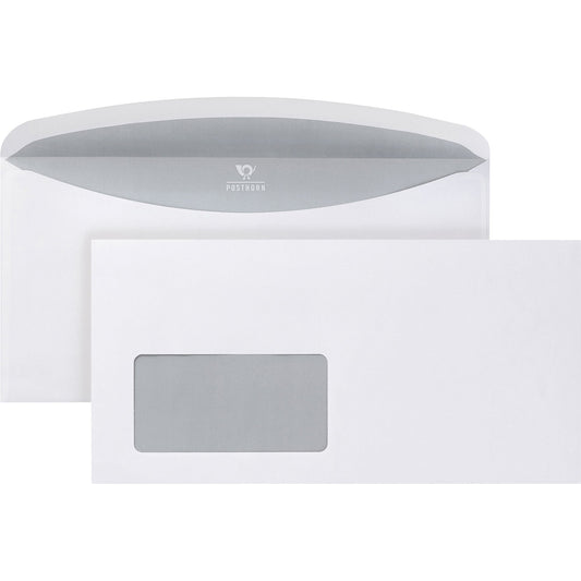 POSTHORN Briefumschlag 3000 DIN C6/C5 229 x 114 mm (B x H) mit gummierter Klappe mit Fenster 80g/m² weiß 1.000 St./Pack.