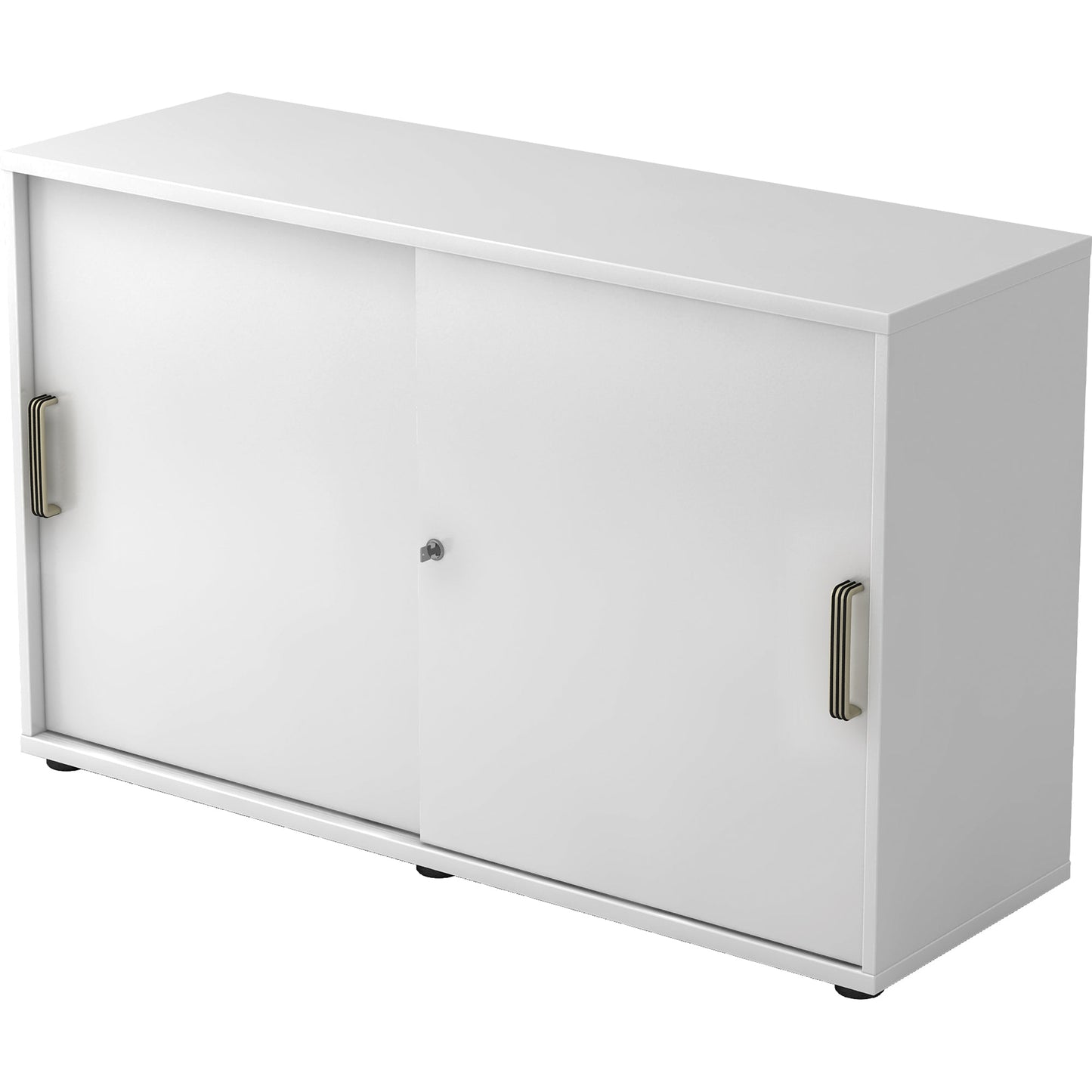 Hammerbacher Schiebetürenschrank 1.200 x 748 x 400 mm (B x H x T) Spanplatte, melaminharzbeschichtet Farbe der Front: weiß Farbe des Korpus: weiß
