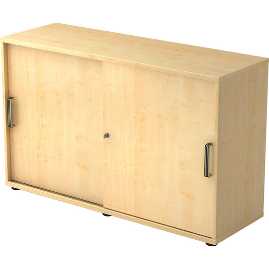 Hammerbacher Schiebetürenschrank 1.200 x 748 x 400 mm (B x H x T) Spanplatte, melaminharzbeschichtet Farbe der Front: ahorn Farbe des Korpus: ahorn