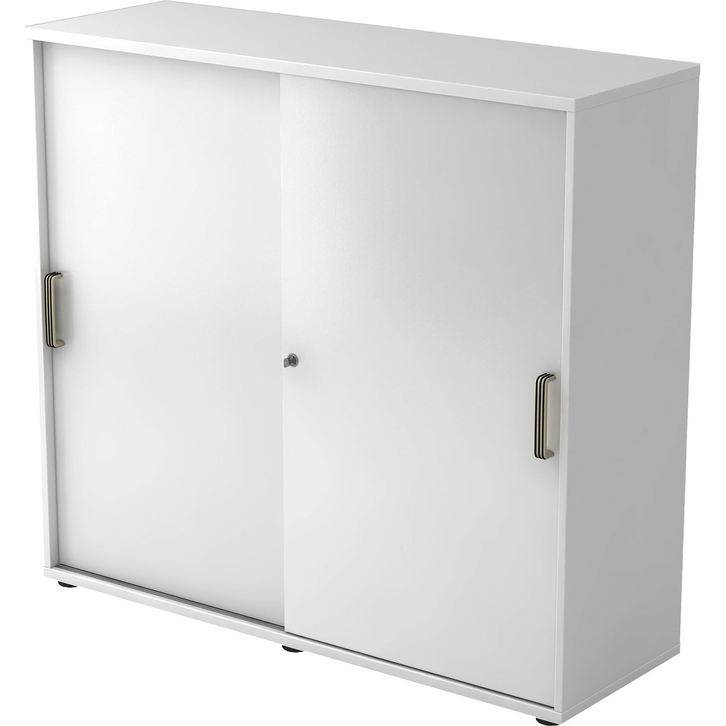 Hammerbacher Schiebetürenschrank 1.200 x 1.100 x 400 mm (B x H x T) Spanplatte, melaminharzbeschichtet Farbe der Front: weiß Farbe des Korpus: weiß