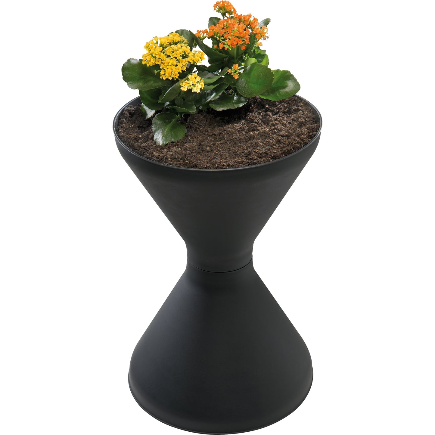 APS Standascher DIABOLO 40 x 60 cm (Ø x H) inkl. 1,5 kg Sand Polypropylen/Metall, verzinkt schwarz