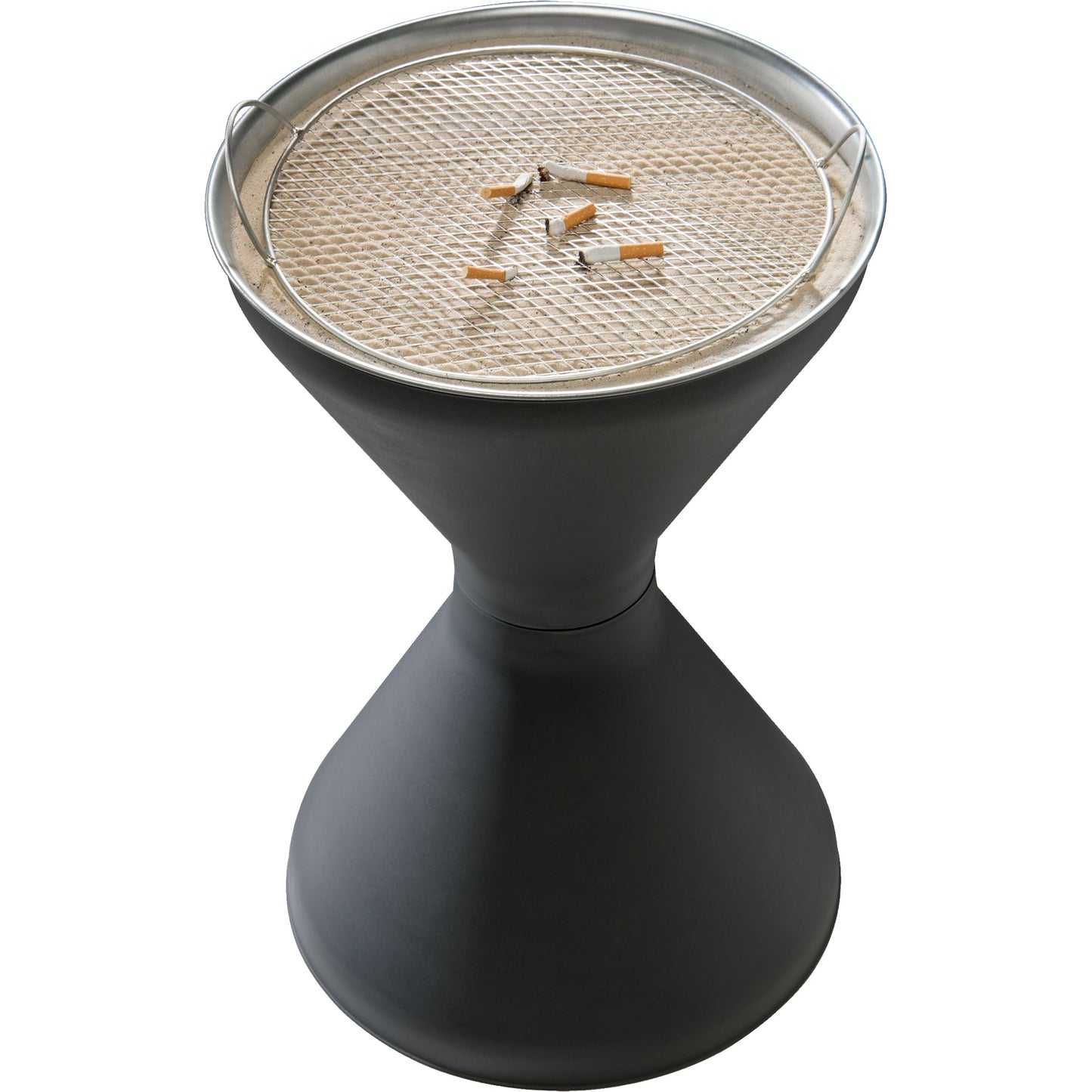 APS Standascher DIABOLO 40 x 60 cm (Ø x H) inkl. 1,5 kg Sand Polypropylen/Metall, verzinkt schwarz
