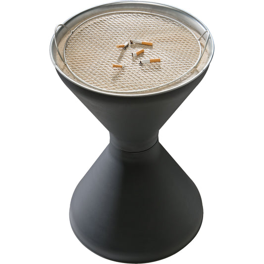APS Standascher DIABOLO 40 x 60 cm (Ø x H) inkl. 1,5 kg Sand Polypropylen/Metall, verzinkt schwarz