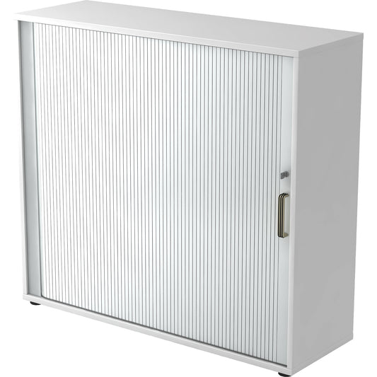 Hammerbacher Rollladenschrank 1.200 x 1.100 x 400 mm (B x H x T) silber weiß
