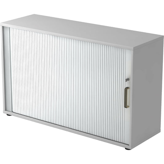 Hammerbacher Rollladenschrank 1.200 x 748 x 400 mm (B x H x T) silber grau
