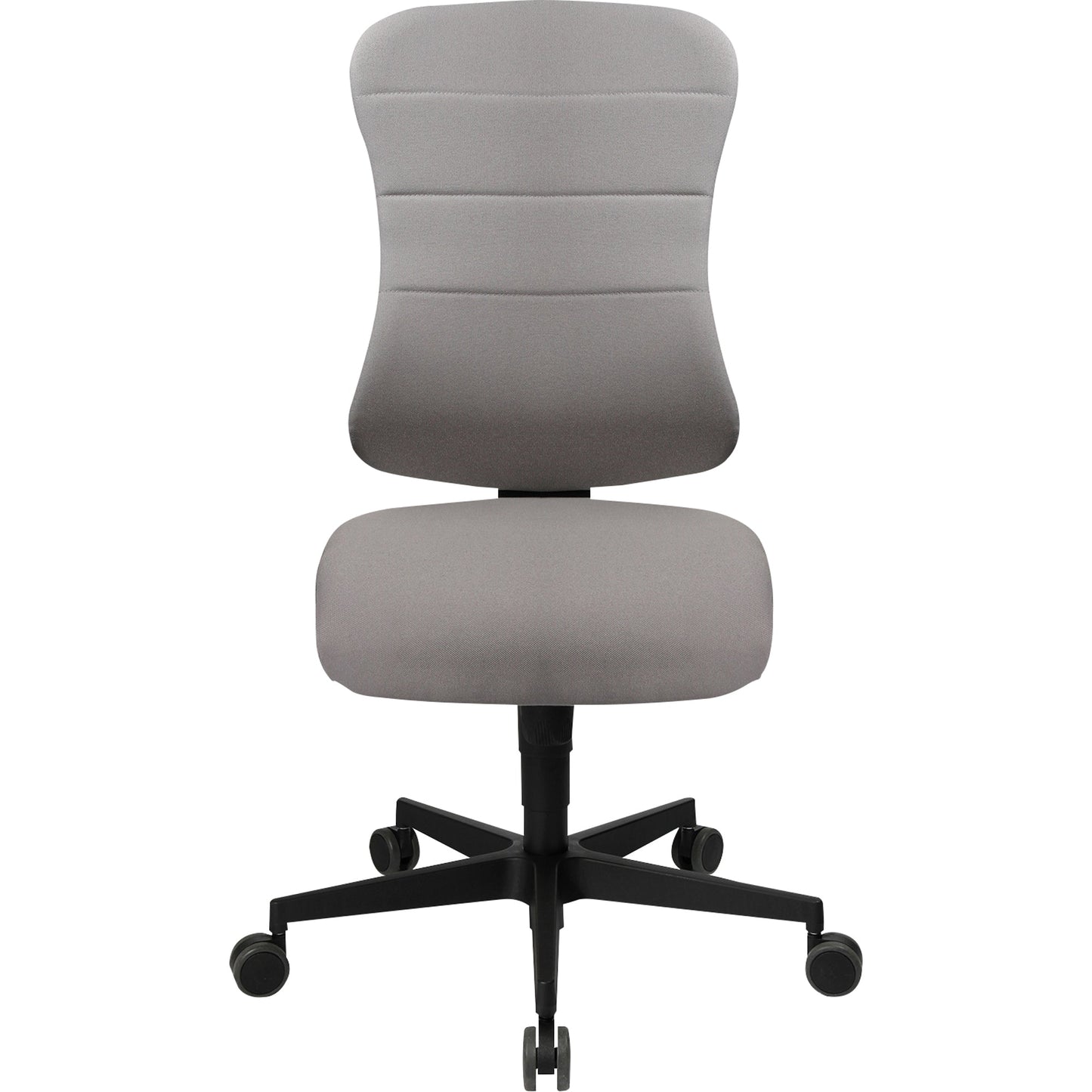 TOPSTAR Bürodrehstuhl Art Comfort 42-55cm Synchronmechanik Rolle hart gebremst (für Teppichboden) optionales Zubehör: Armlehnen 7146: TW1(NP2), 7133 CHR: S2(OPA) Kunststoff grau