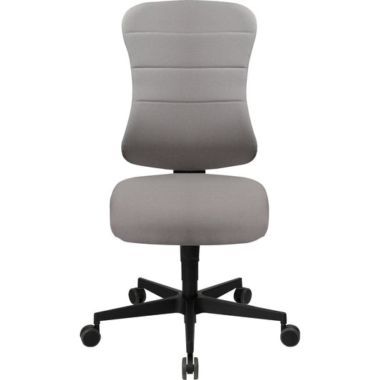 TOPSTAR Bürodrehstuhl Art Comfort 42-55cm Synchronmechanik Rolle hart gebremst (für Teppichboden) optionales Zubehör: Armlehnen 7146: TW1(NP2), 7133 CHR: S2(OPA) Kunststoff grau